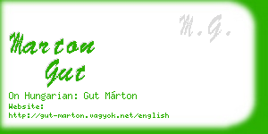 marton gut business card